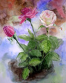 花の水彩画