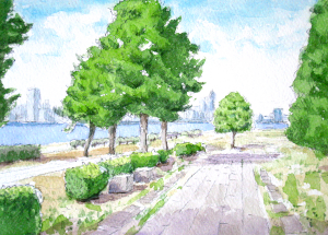 水彩体験参考作品風景スケッチ4